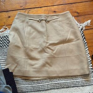 Cream mini skirt